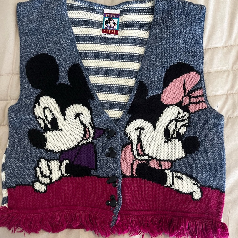 Disney Vintage Mickey and Minnie Mouse sweater vest 10/12